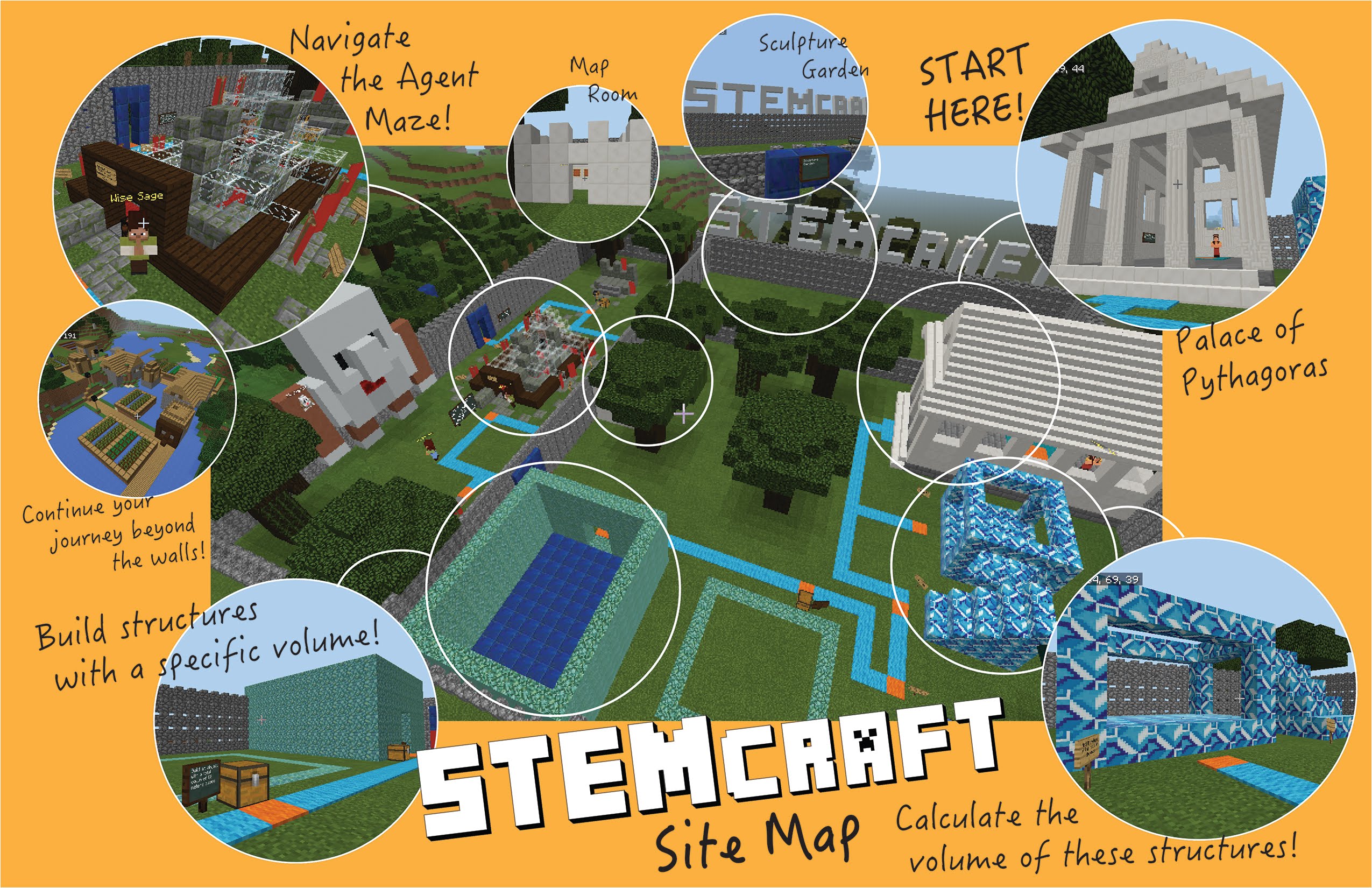 STEMcraft map. An educational Minecraft game. 